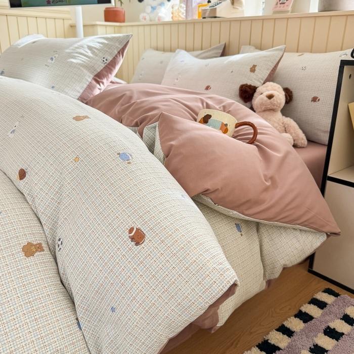 91家纺网 家纺一手货源 找家纺 鑫佳居 2026新款古法仿棉小清新印花单被套 梦之园