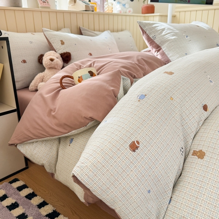 91家纺网 家纺一手货源 找家纺 鑫佳居 2026新款古法仿棉小清新印花单被套 梦之园