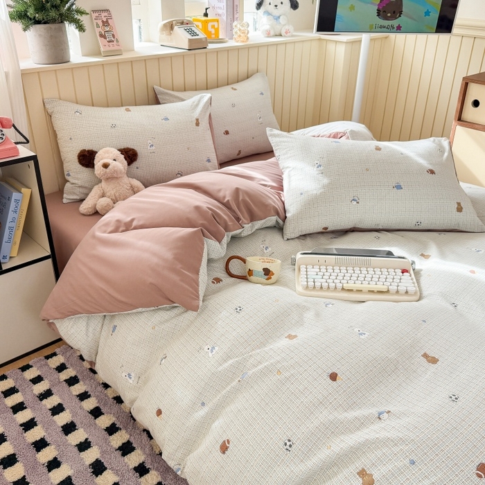 91家纺网 家纺一手货源 找家纺 鑫佳居 2026新款古法仿棉小清新印花单被套 梦之园