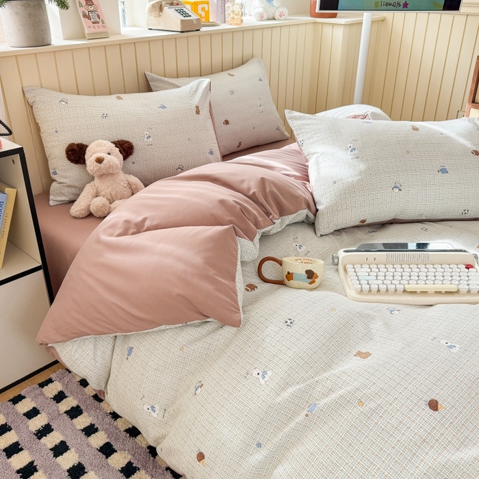 91家纺网 家纺一手货源 找家纺 鑫佳居 2026新款古法仿棉小清新印花单被套 梦之园