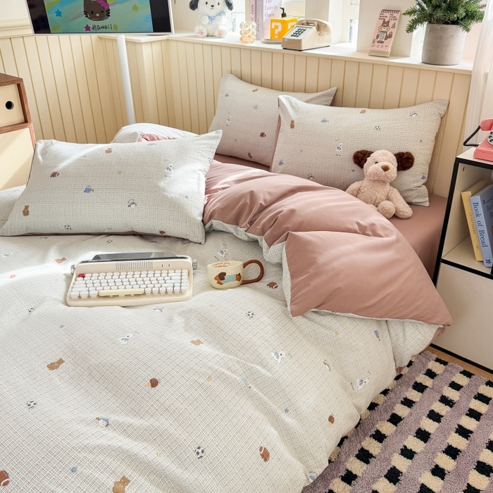 91家纺网 家纺一手货源 找家纺 鑫佳居 2026新款古法仿棉小清新印花单被套 梦之园