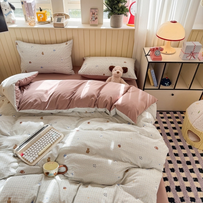 91家纺网 家纺一手货源 找家纺 鑫佳居 2026新款古法仿棉小清新印花单被套 梦之园