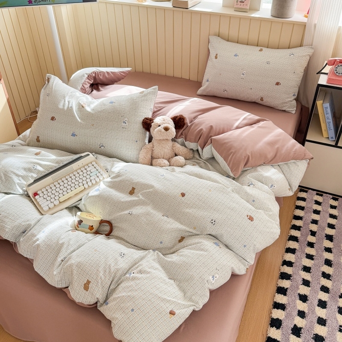 91家纺网 家纺一手货源 找家纺 鑫佳居 2026新款古法仿棉小清新印花单被套 梦之园