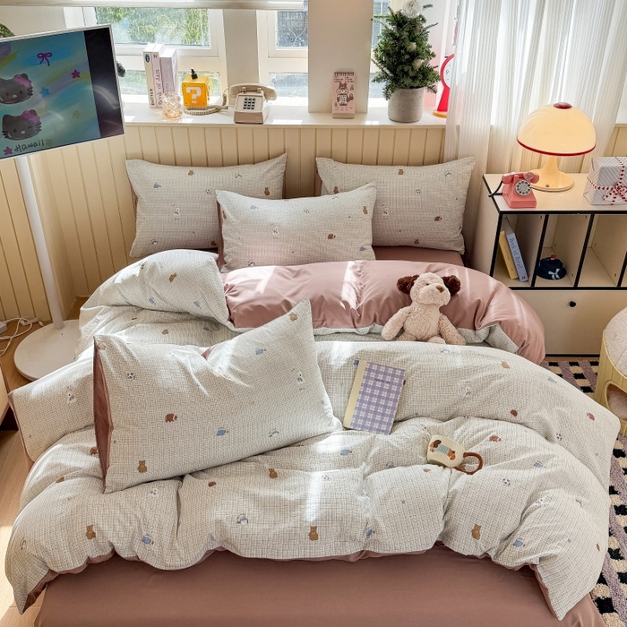 91家纺网 家纺一手货源 找家纺 鑫佳居 2026新款古法仿棉小清新印花单被套 梦之园