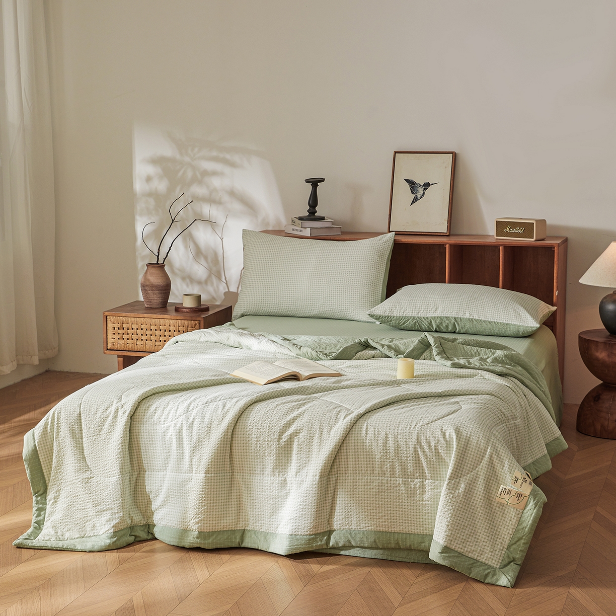 91家纺网 家纺一手货源 找家纺 （总）熙宴家纺 2026新款云感泡芙棉花夏被四件套