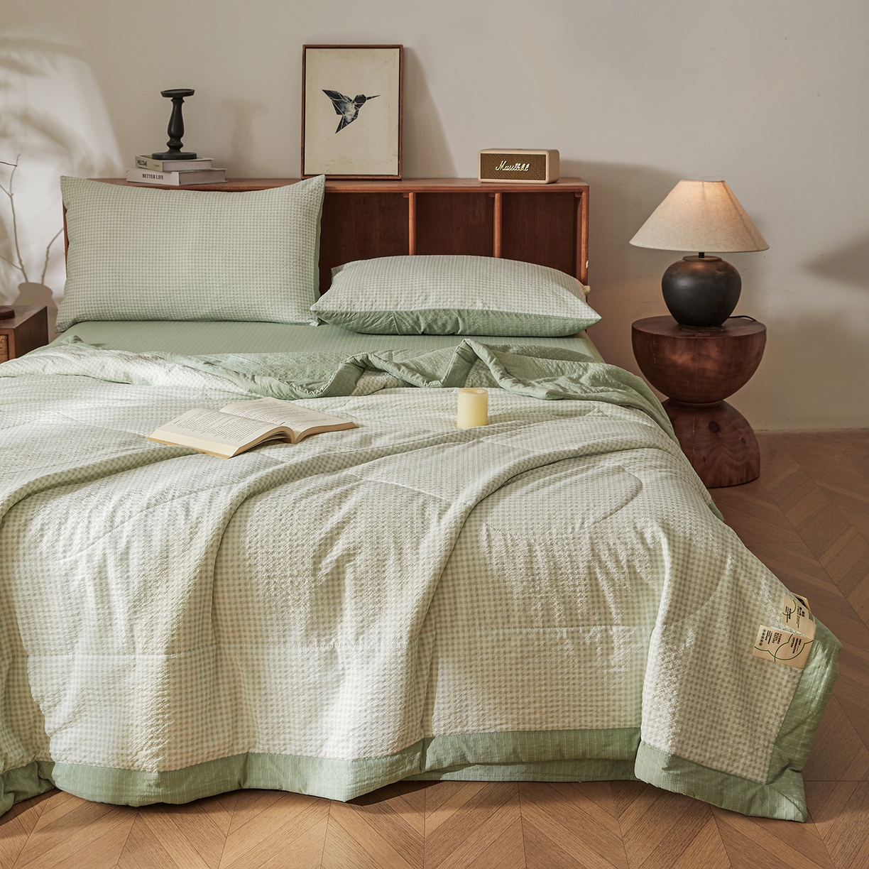 91家纺网 家纺一手货源 找家纺 （总）熙宴家纺 2026新款云感泡芙棉花夏被四件套