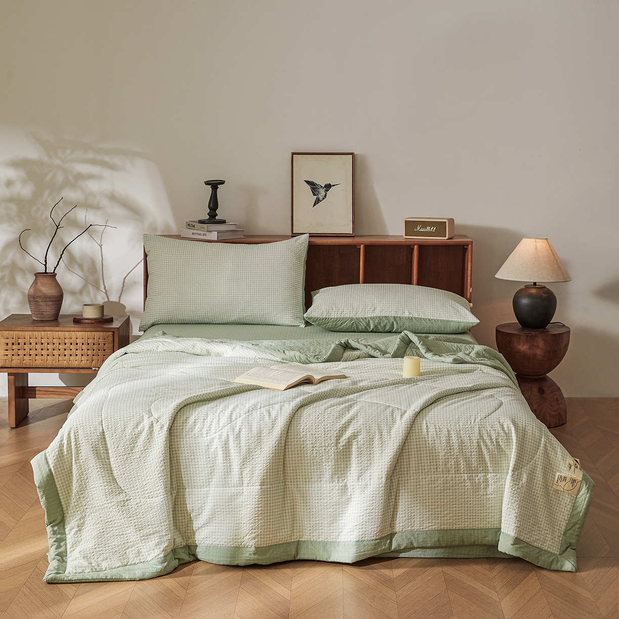 91家纺网 家纺一手货源 找家纺 （总）熙宴家纺 2026新款云感泡芙棉花夏被四件套