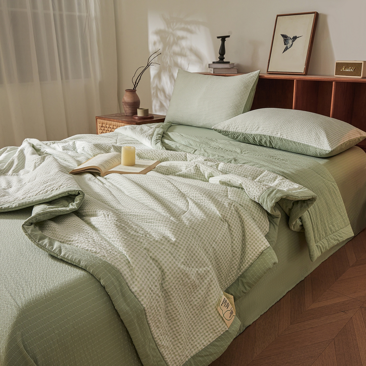 91家纺网 家纺一手货源 找家纺 （总）熙宴家纺 2026新款云感泡芙棉花夏被四件套