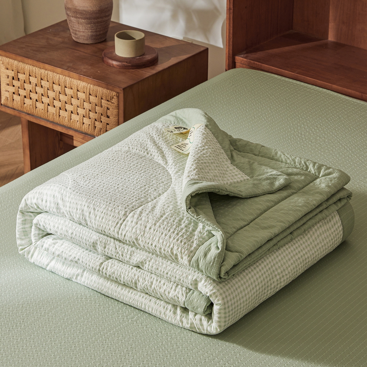 91家纺网 家纺一手货源 找家纺 （总）熙宴家纺 2026新款云感泡芙棉花夏被四件套