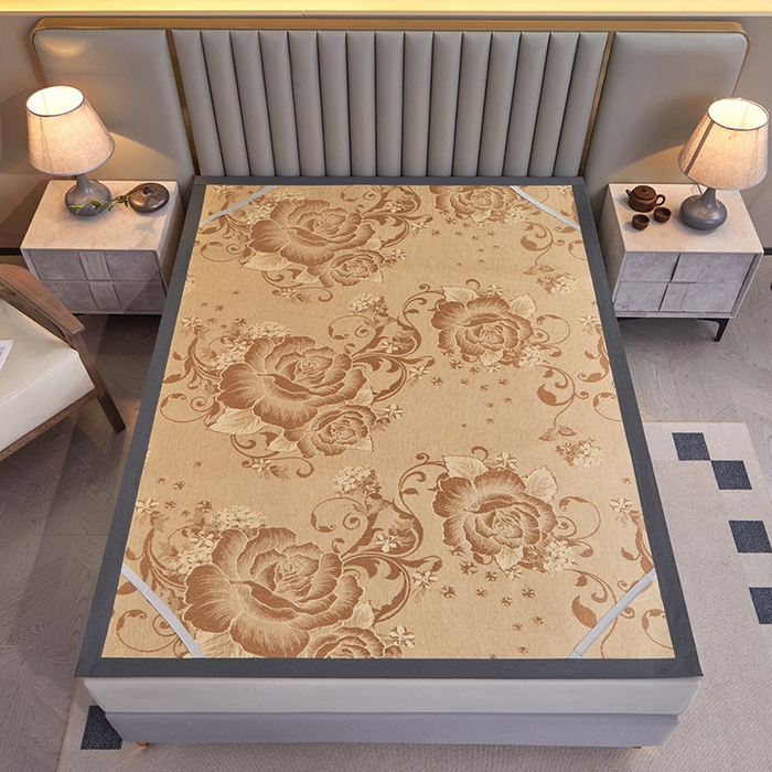 91家纺网 家纺一手货源 找家纺 席匠 2026新款双面印尼藤席凉席席子 水晶绿