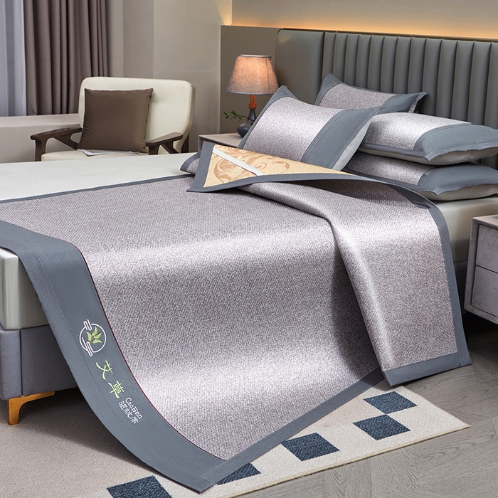 91家纺网 家纺一手货源 找家纺 席匠 2026新款双面印尼藤席凉席席子 银河灰