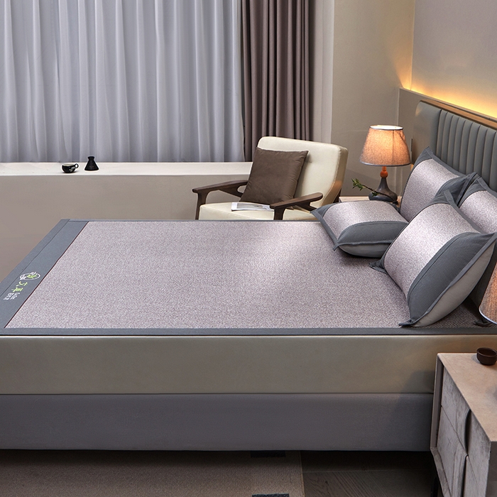 91家纺网 家纺一手货源 找家纺 席匠 2026新款双面印尼藤席凉席席子 银河灰