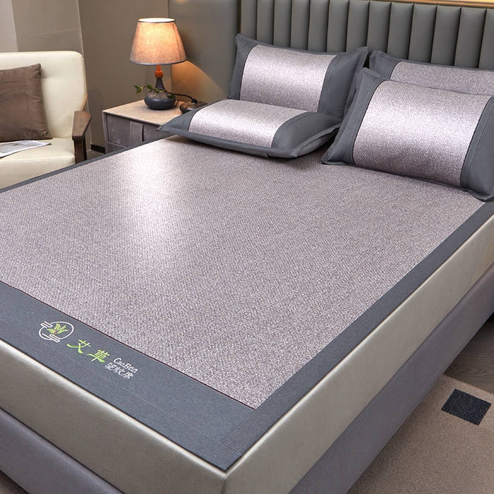 91家纺网 家纺一手货源 找家纺 席匠 2026新款双面印尼藤席凉席席子 银河灰