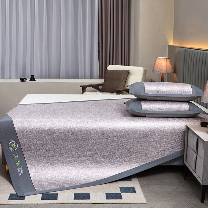 91家纺网 家纺一手货源 找家纺 席匠 2026新款双面印尼藤席凉席席子 银河灰