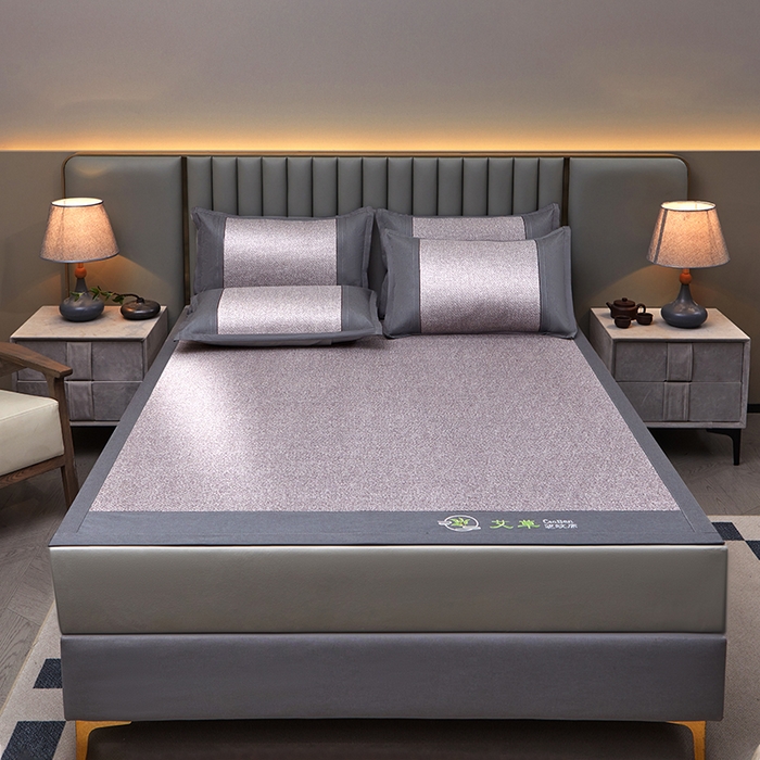 91家纺网 家纺一手货源 找家纺 席匠 2026新款双面印尼藤席凉席席子 银河灰