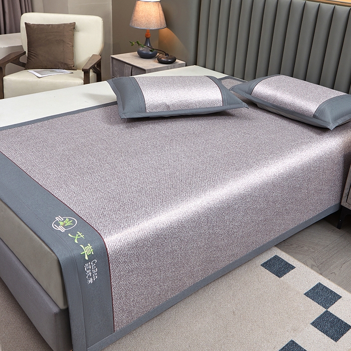 91家纺网 家纺一手货源 找家纺 席匠 2026新款双面印尼藤席凉席席子 银河灰