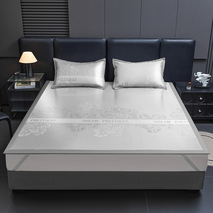 91家纺网 家纺一手货源 找家纺 （总）航途席业 2026新款星河织梦提花粗冰丝席凉席席子