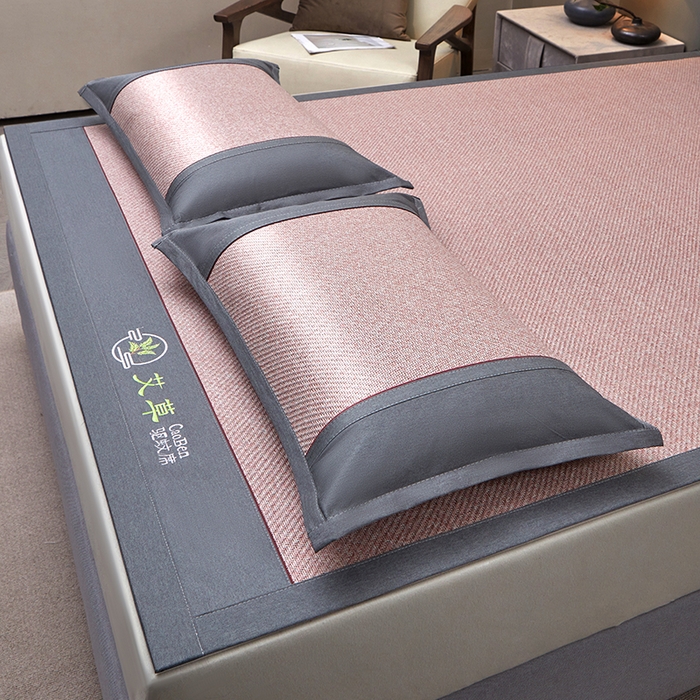 91家纺网 家纺一手货源 找家纺 席匠 2026新款双面印尼藤席凉席席子 樱花粉