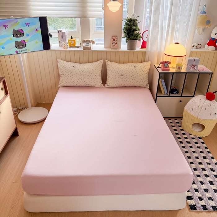 91家纺网 家纺一手货源 找家纺 （总）鑫佳居 2026新款古法仿棉小清新印花单床笠