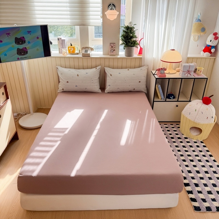 鑫佳居 2026新款古法仿棉小清新印花单床笠 梦之园