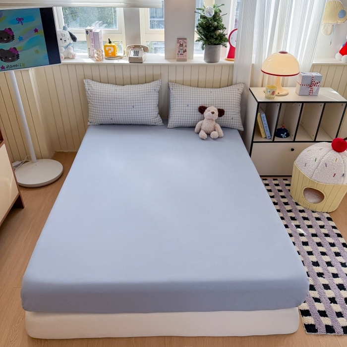 91家纺网 家纺一手货源 找家纺 鑫佳居 2026新款古法仿棉小清新印花单床笠 愿落星河