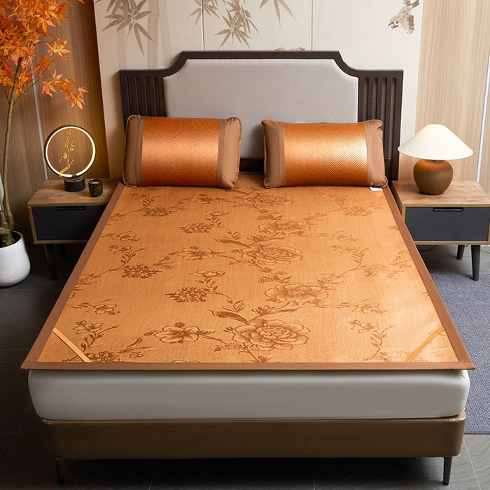 91家纺网 家纺一手货源 找家纺 （总）航途席业 2026新款山河清风印尼双面藤凉席席子