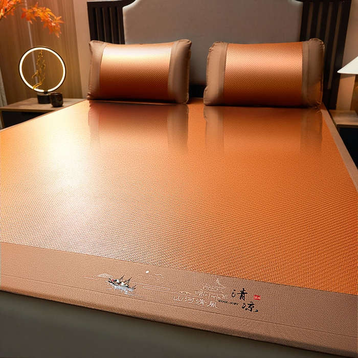 91家纺网 家纺一手货源 找家纺 （总）航途席业 2026新款山河清风印尼双面藤凉席席子