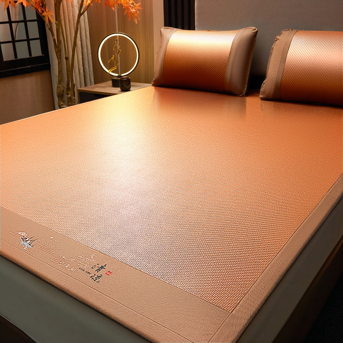 91家纺网 家纺一手货源 找家纺 （总）航途席业 2026新款山河清风印尼双面藤凉席席子