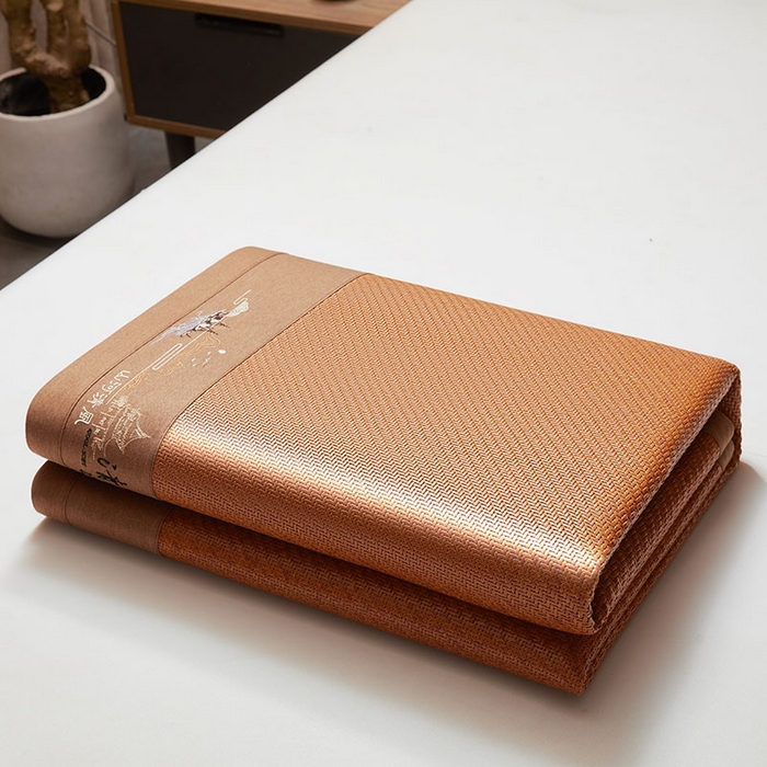 91家纺网 家纺一手货源 找家纺 （总）航途席业 2026新款山河清风印尼双面藤凉席席子