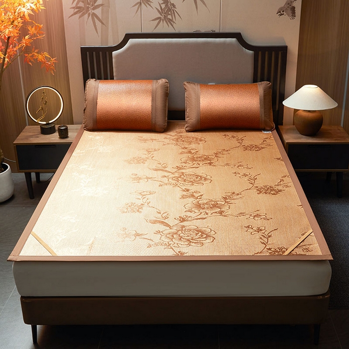 91家纺网 家纺一手货源 找家纺 （总）航途席业 2026新款山河清风印尼双面藤凉席席子