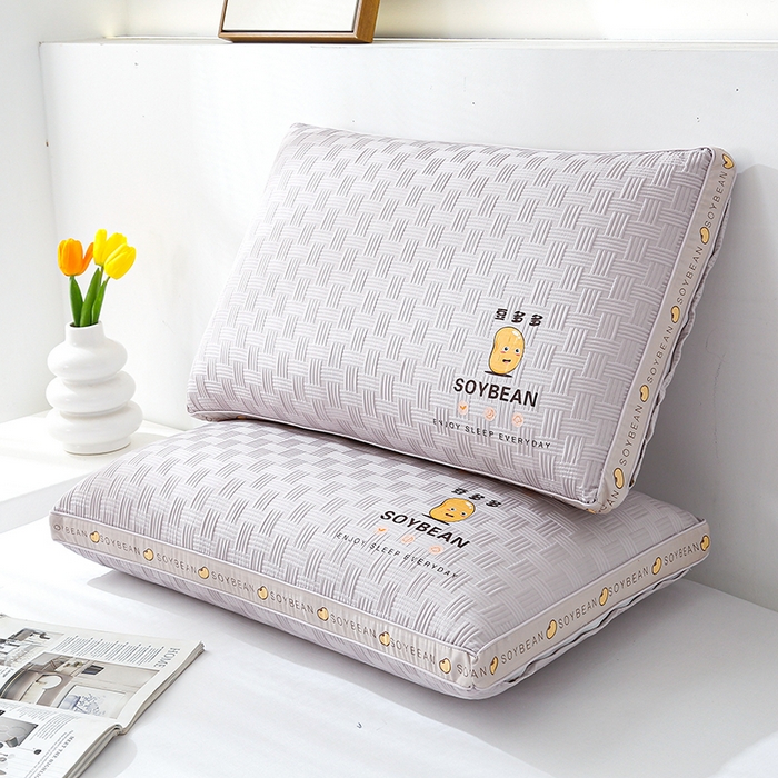 91家纺网 家纺一手货源 找家纺 永乐枕芯 2026新款豆多多立体枕枕头枕芯 豆多多立体枕灰