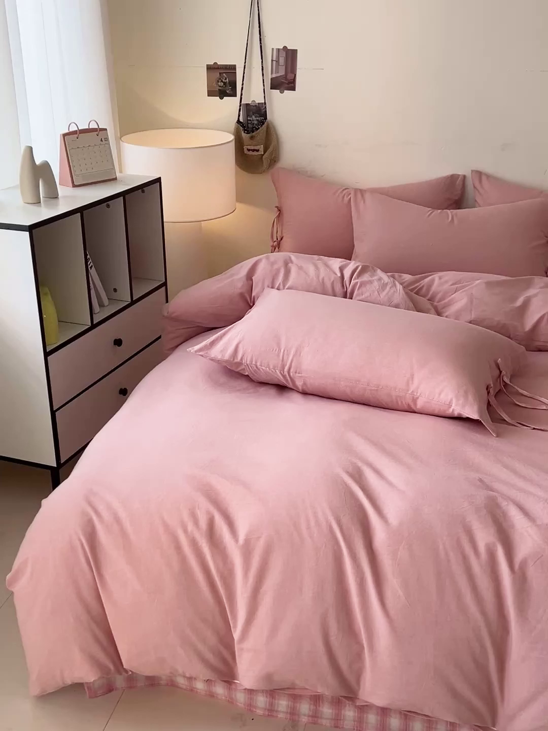 91家纺网 家纺一手货源 找家纺 （总）麦朵家居 2026色织全棉水洗棉四件套简约系列无印风床笠单被套长绒棉套件