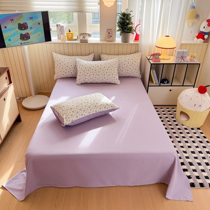 91家纺网 家纺一手货源 找家纺 （总）鑫佳居 2026新款古法仿棉小清新印花单床单