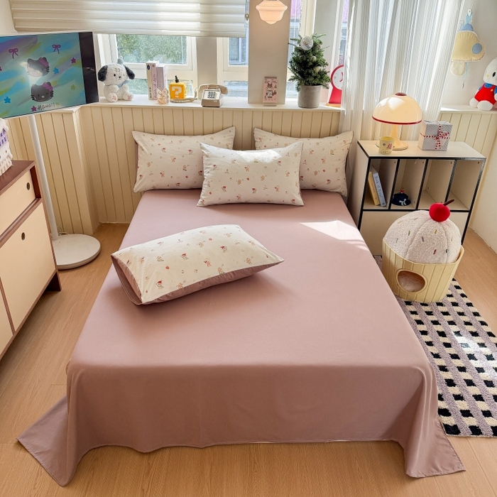 91家纺网 家纺一手货源 找家纺 （总）鑫佳居 2026新款古法仿棉小清新印花单床单