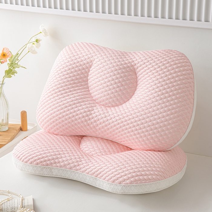 永乐枕芯 2026新款凉豆豆蝶形护颈枕枕头枕芯 凉豆豆蝶形枕粉