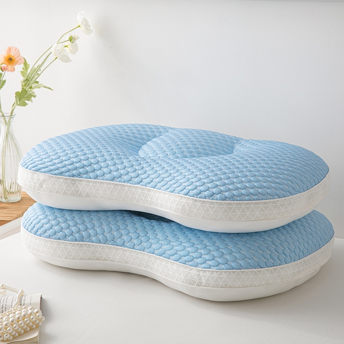 91家纺网 家纺一手货源 找家纺 永乐枕芯 2026新款凉豆豆蝶形护颈枕枕头枕芯 凉豆豆蝶形枕蓝