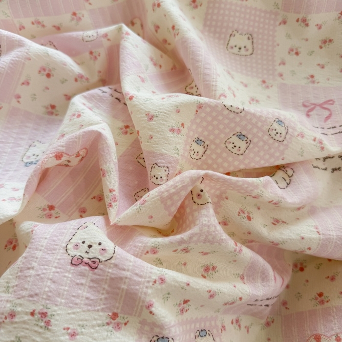 91家纺网 家纺一手货源 找家纺 （总）鑫佳居 2026新款水洗针织提花双层纱四件套