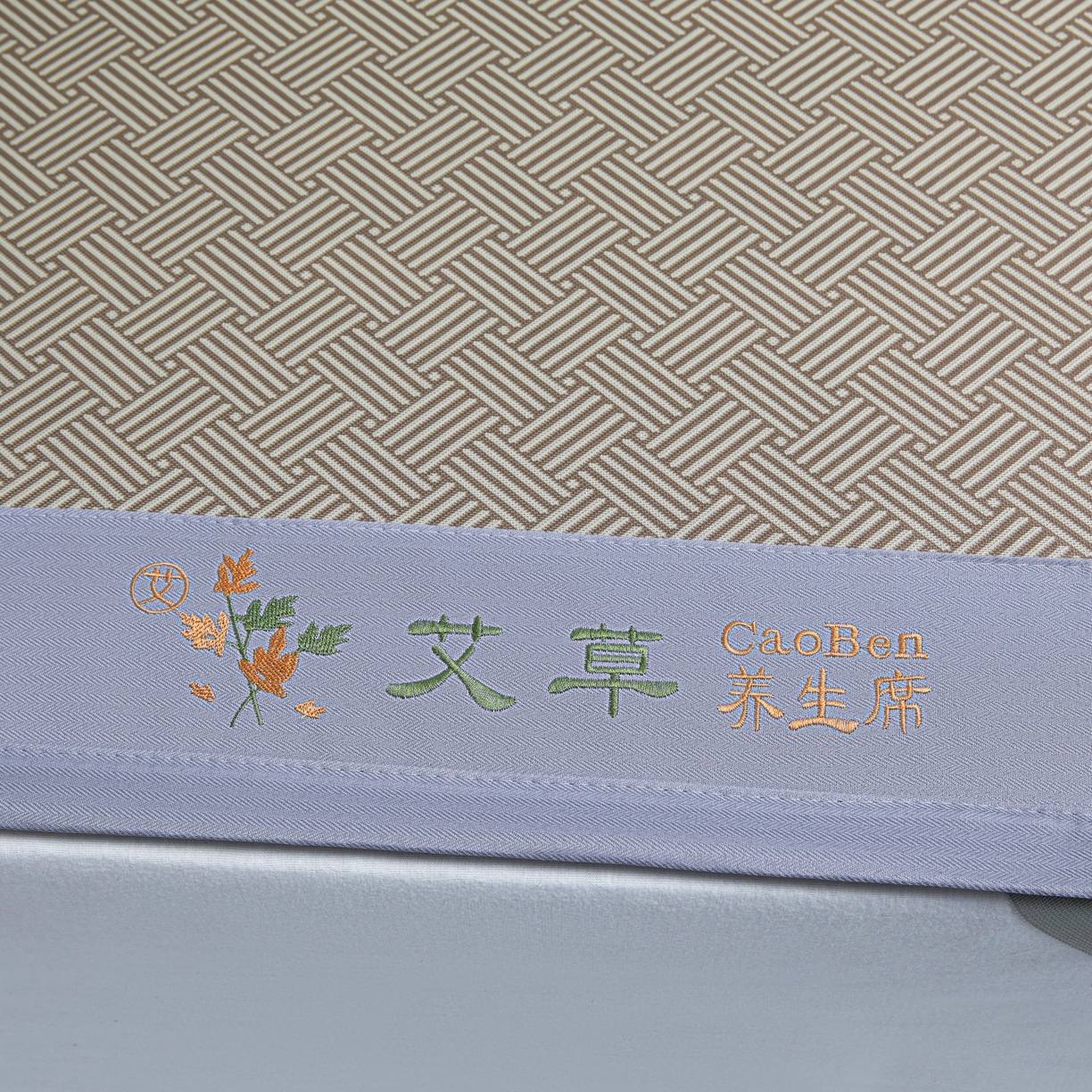 91家纺网 家纺一手货源 找家纺 席匠 2026新款粗冰丝饼干凉席席子 咖色