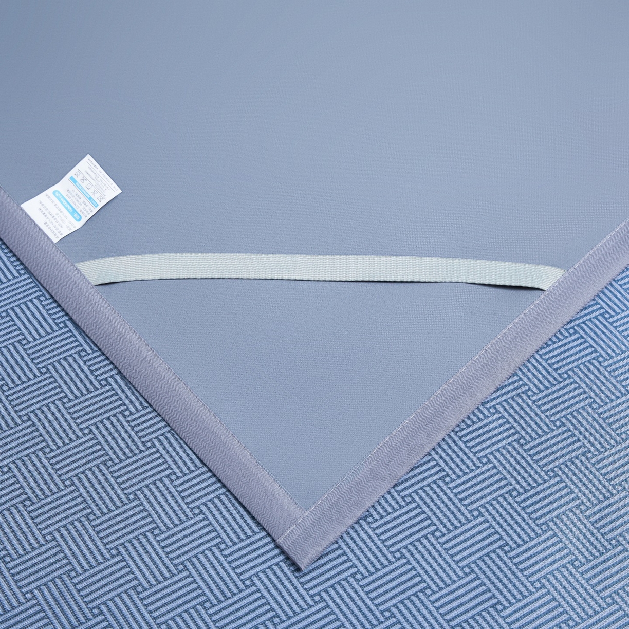 91家纺网 家纺一手货源 找家纺 席匠 2026新款粗冰丝饼干凉席席子 蓝色