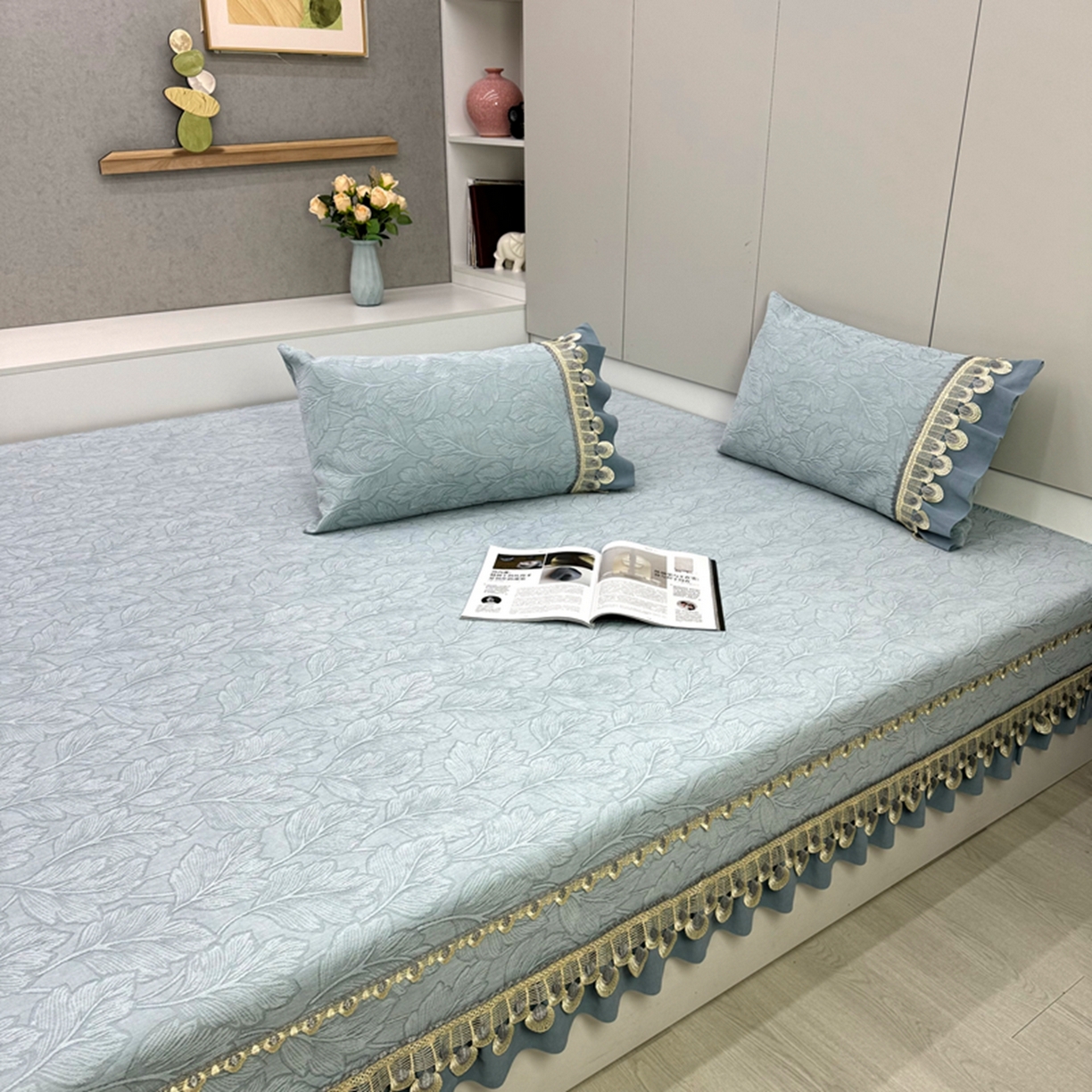 91家纺网 家纺一手货源 找家纺 （总）峻杨榻榻米床盖炕盖 暖木杨 2026新款雪尼尔榻榻米床盖柔软亲肤防滑耐磨可机洗可定制尺寸工厂直发