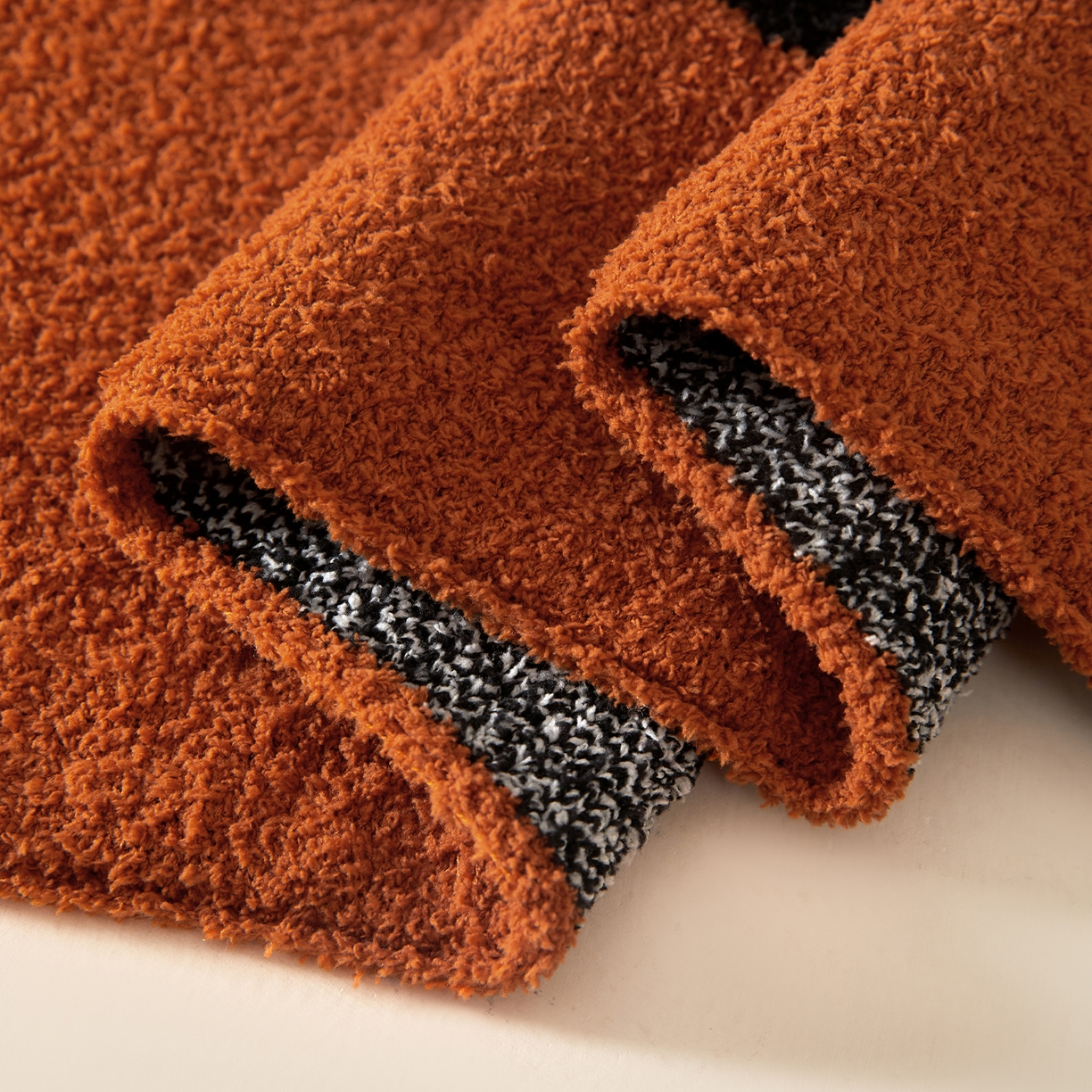 91家纺网 家纺一手货源 找家纺 航途席业 2026新款半边绒毛毯毯子 喵喵悠闲日