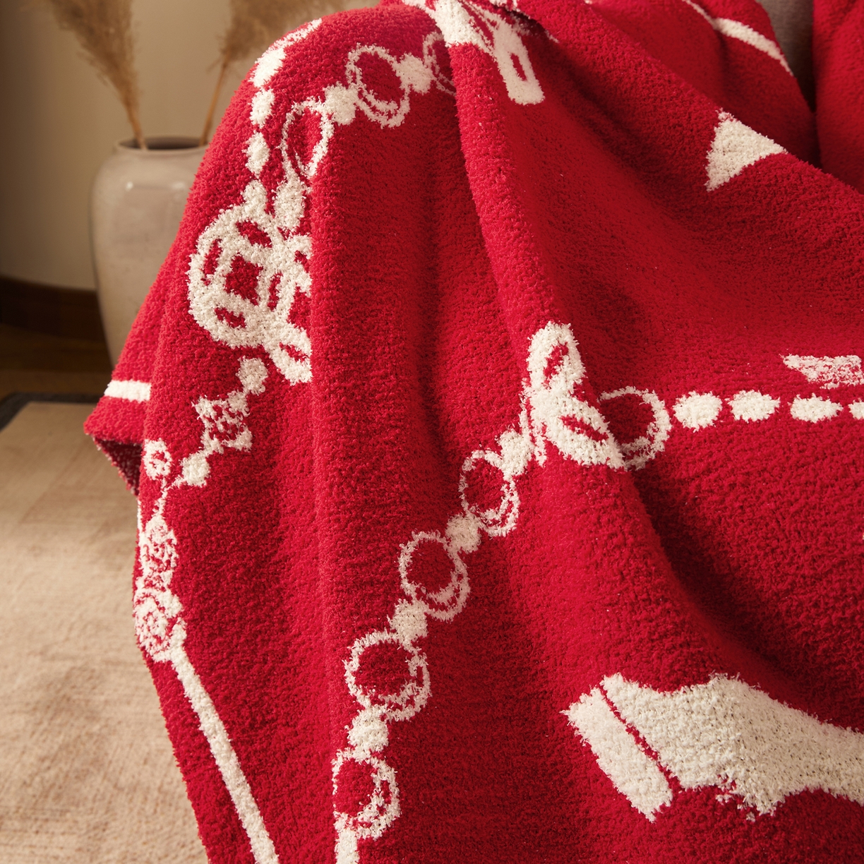 91家纺网 家纺一手货源 找家纺 航途席业 2026新款半边绒毛毯毯子 白骥呈瑞