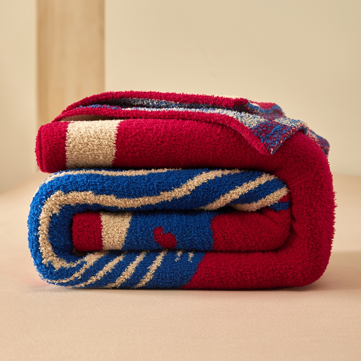 91家纺网 家纺一手货源 找家纺 航途席业 2026新款半边绒毛毯毯子 飞马序