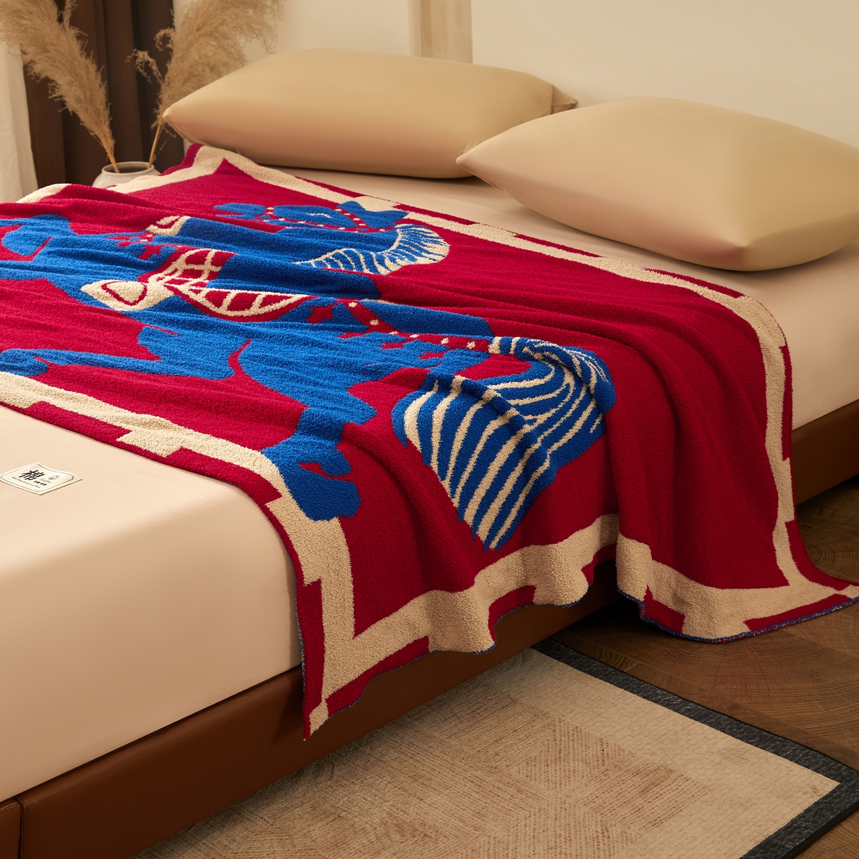 91家纺网 家纺一手货源 找家纺 航途席业 2026新款半边绒毛毯毯子 飞马序