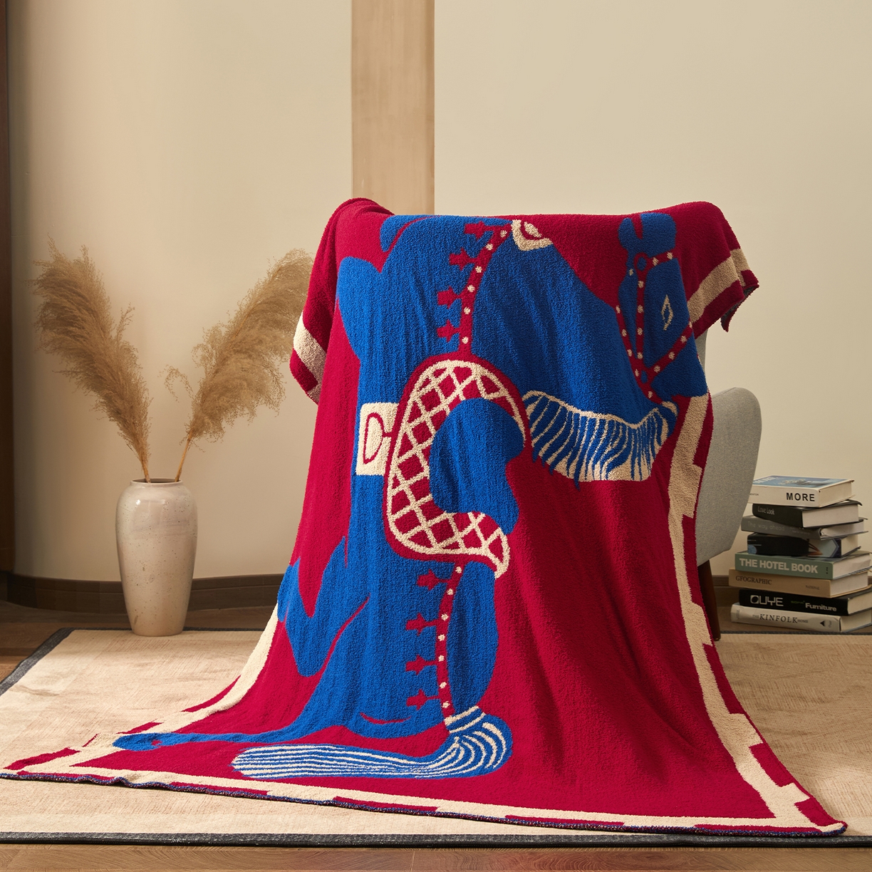 91家纺网 家纺一手货源 找家纺 航途席业 2026新款半边绒毛毯毯子 飞马序