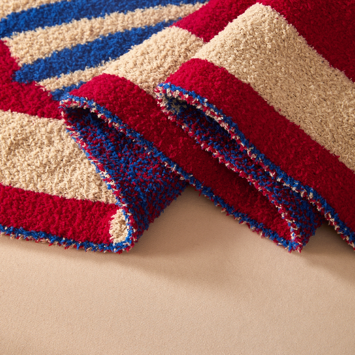 91家纺网 家纺一手货源 找家纺 航途席业 2026新款半边绒毛毯毯子 飞马序