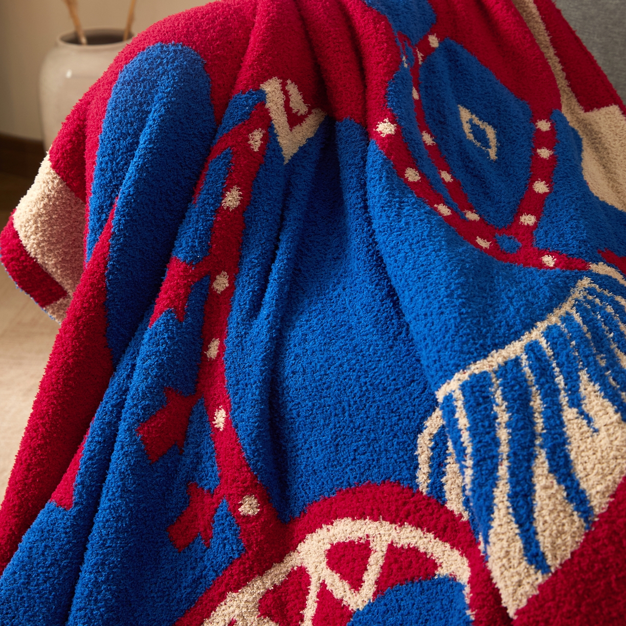 91家纺网 家纺一手货源 找家纺 航途席业 2026新款半边绒毛毯毯子 飞马序