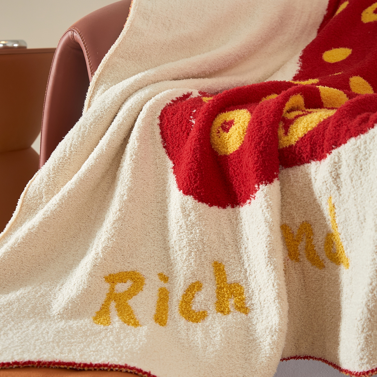 91家纺网 家纺一手货源 找家纺 航途席业 2026新款半边绒毛毯毯子 金钱豹