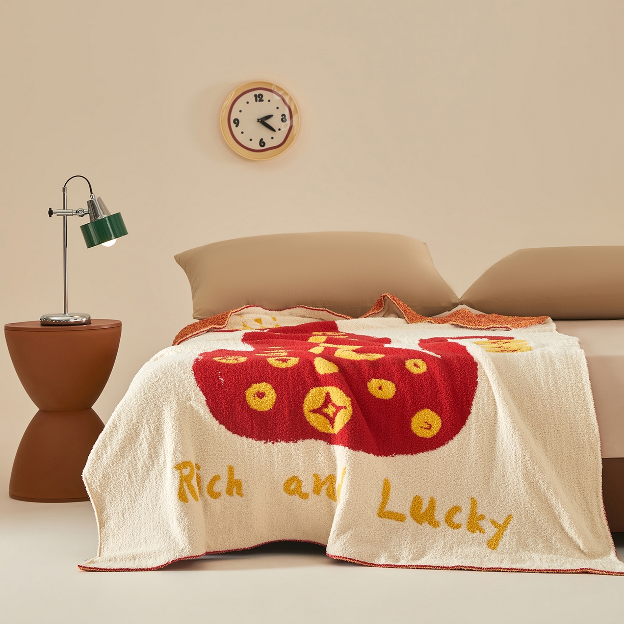 91家纺网 家纺一手货源 找家纺 航途席业 2026新款半边绒毛毯毯子 金钱豹