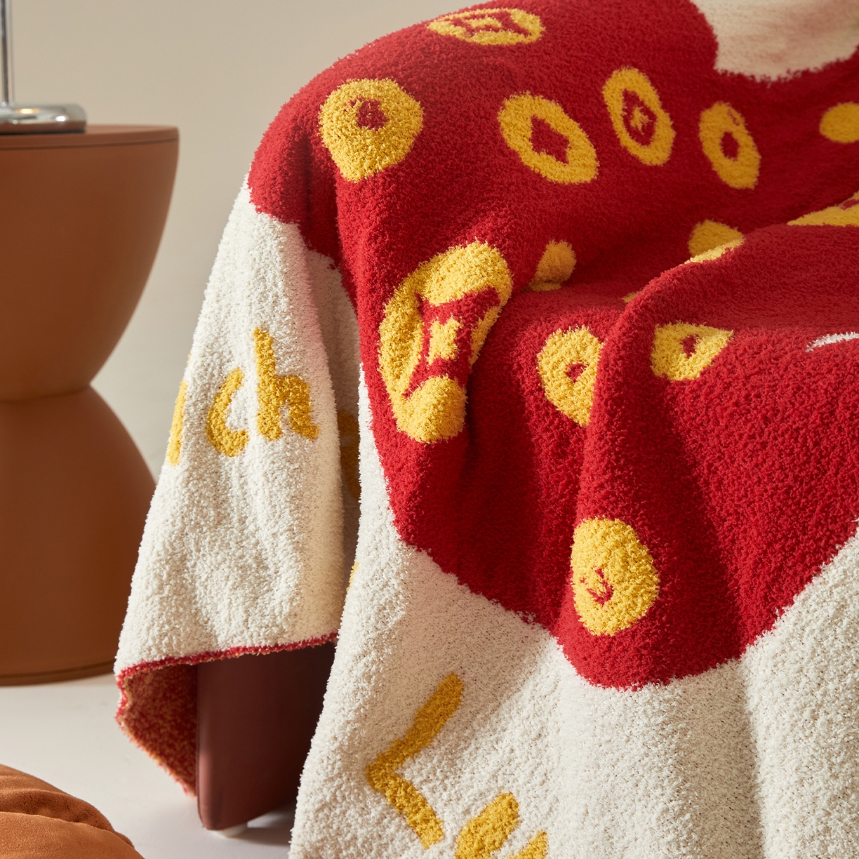 91家纺网 家纺一手货源 找家纺 航途席业 2026新款半边绒毛毯毯子 金钱豹